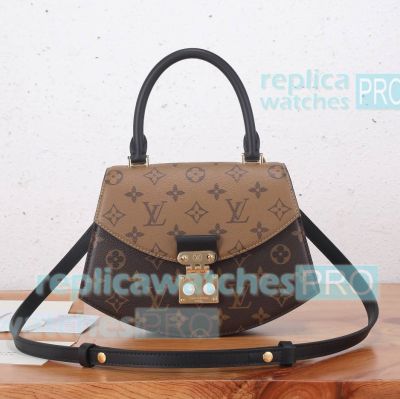 Replica L--V Brown Bicolor Monogram Tilsitt Shoulder Bag M46548 